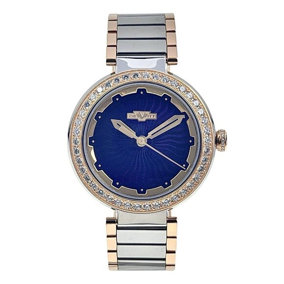 DeWitt Blue Empire 18k Rose Gold and Steel Blue Dial 36mm Quartz Unisex Watch - Picture 1 of 11